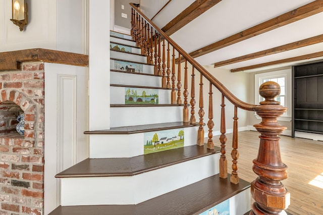 456 Ferry Rd, Saco, ME 04072 - staircase with wood finished floors