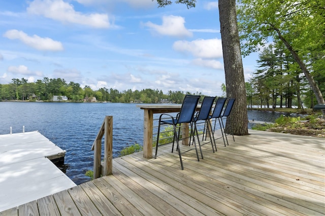 7 Passby Point Rd, Windham, ME 04062 - dock area featuring a water view