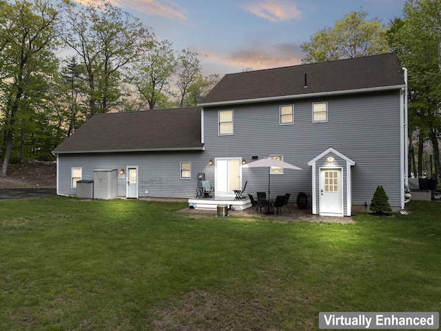 7 Passby Point Rd, Windham, ME 04062 - back of house with a patio and a yard