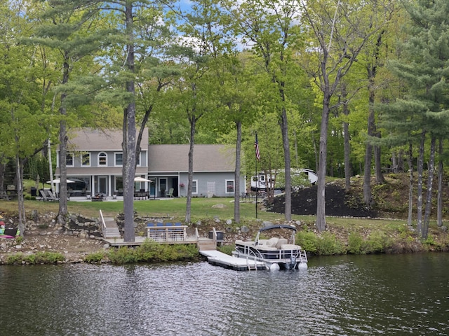 7 Passby Point Rd, Windham, ME 04062 - dock featuring a water view and a yard