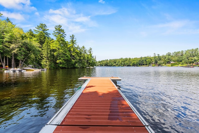 5 Zakelo Island Rd, Harrison, ME 04040 - dock area with a water view and a forest view