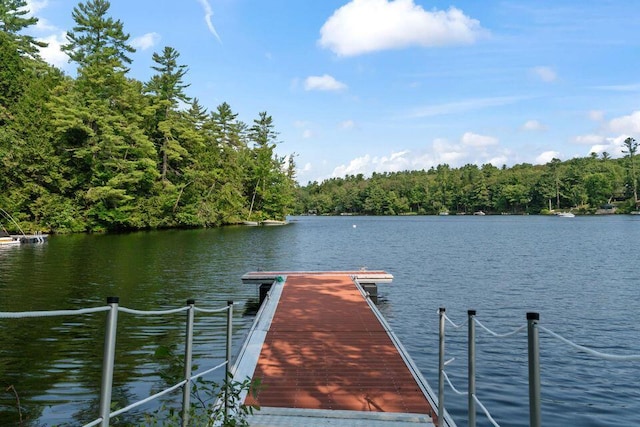 5 Zakelo Island Rd, Harrison, ME 04040 - dock area featuring a water view and a wooded view
