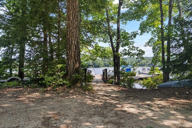 5 Zakelo Island Rd, Harrison, ME 04040 - view of yard with a water view and a boat dock