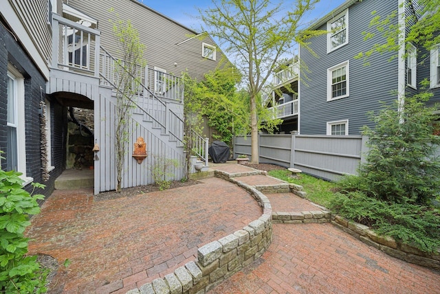 377 Cumberland Ave, Portland, ME 04101 - view of patio featuring stairs and a grill