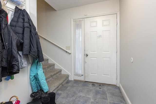 6 Linwood Rd Unit 6, Freeport, ME 04032 - entrance foyer with stairs and baseboards