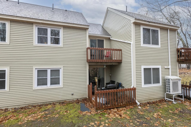 6 Linwood Rd Unit 6, Freeport, ME 04032 - rear view of house featuring a balcony and roof with shingles