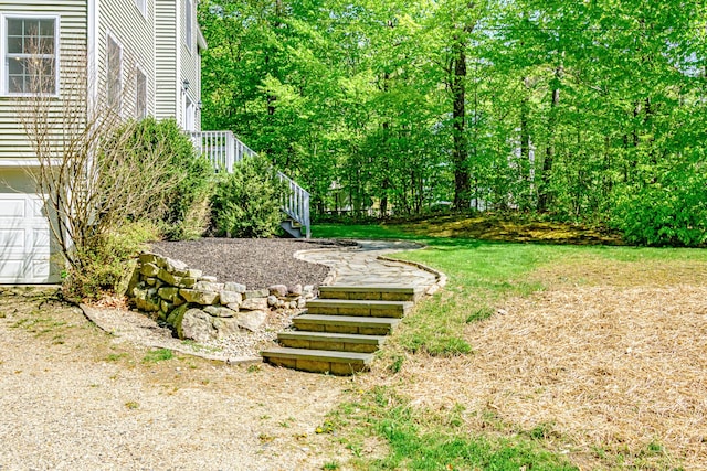 9 Eisenhower Ct, Naples, ME 04055 - view of yard featuring stairway