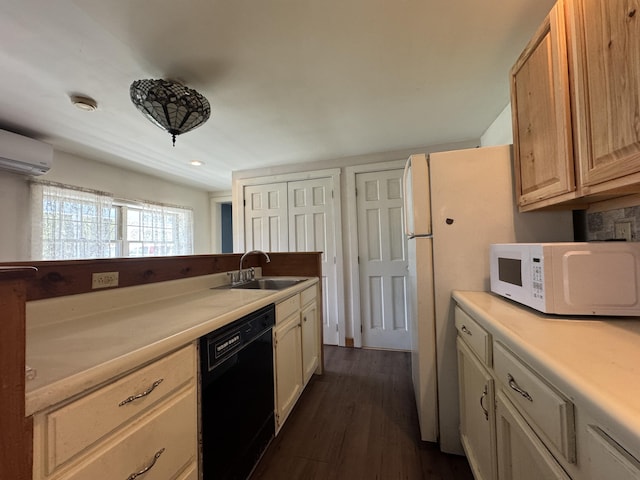 4 Main St, Saint Albans, ME 04971 - kitchen featuring black dishwasher, a sink, white microwave, a wall mounted AC, and light countertops