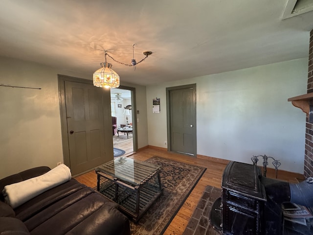 4 Main St, Saint Albans, ME 04971 - living area featuring wood finished floors and baseboards