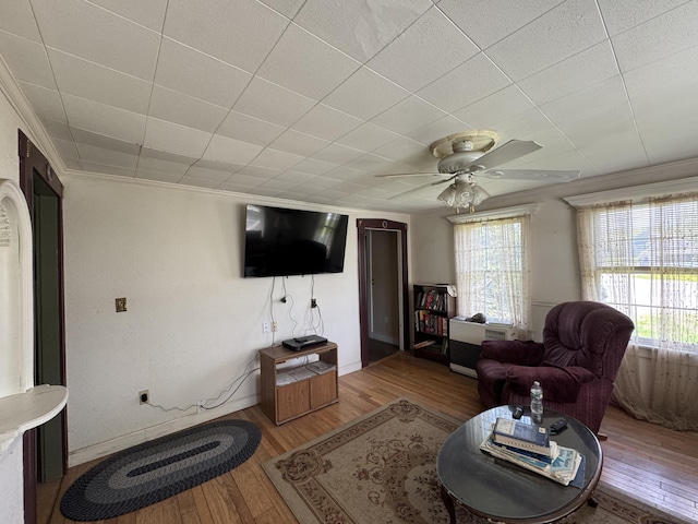 4 Main St, Saint Albans, ME 04971 - living area with light wood-style floors and ceiling fan