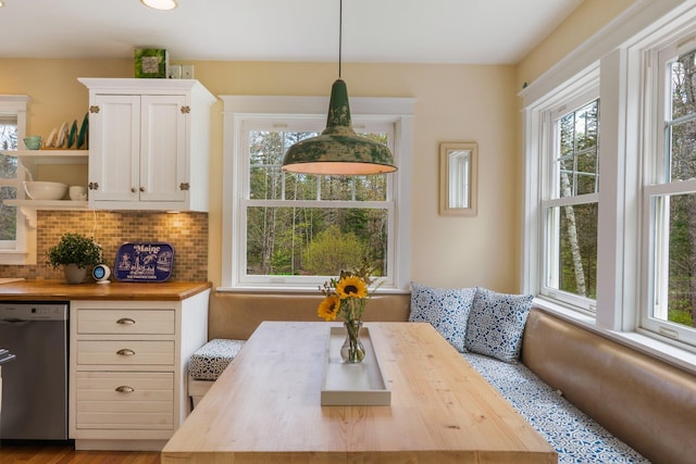 603 S Freedom Rd, Albion, ME 04910 - dining space with plenty of natural light, breakfast area, and wood finished floors