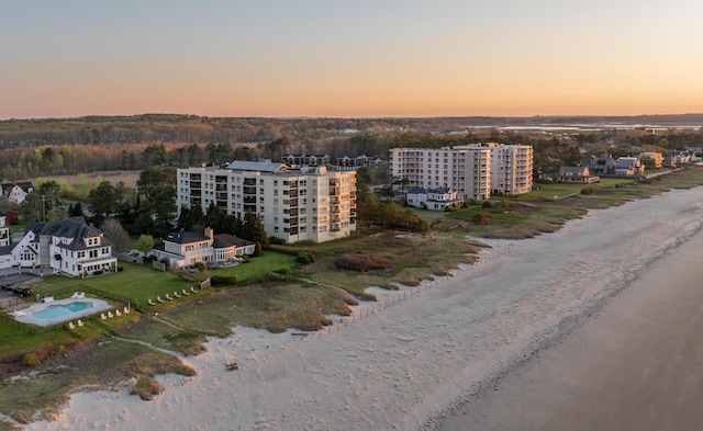 215 E Grand Ave Unit 210, Old Orchard Beach, ME 04064 - aerial view at dusk of view of water and beach