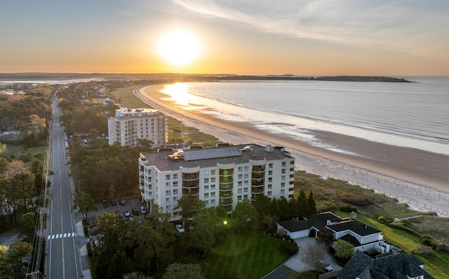 215 E Grand Ave Unit 210, Old Orchard Beach, ME 04064 - aerial view at dusk of view of water and beach