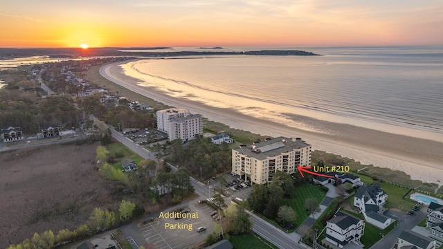 215 E Grand Ave Unit 210, Old Orchard Beach, ME 04064 - aerial view at dusk of view of water and beach