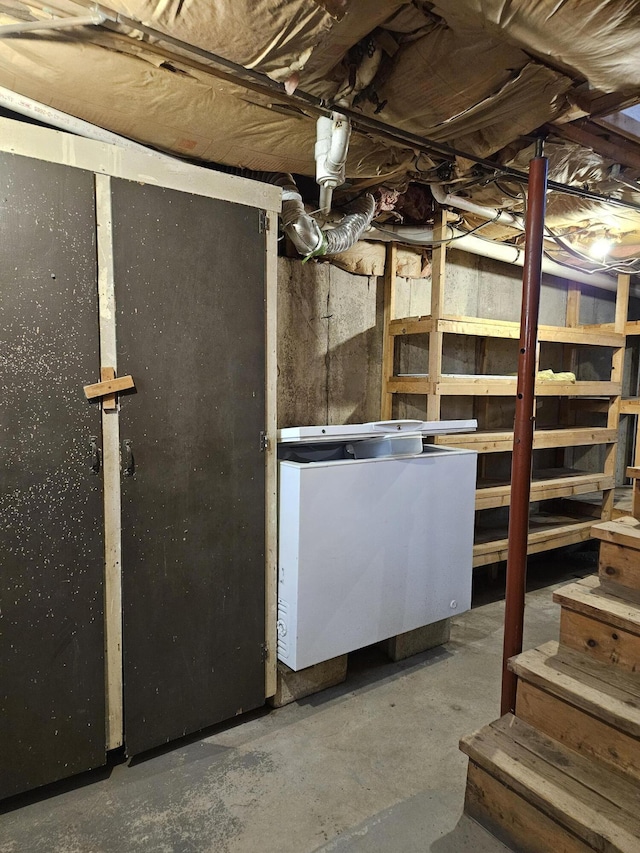 1377 Pushaw Rd, Glenburn, ME 04401 - view of unfinished basement