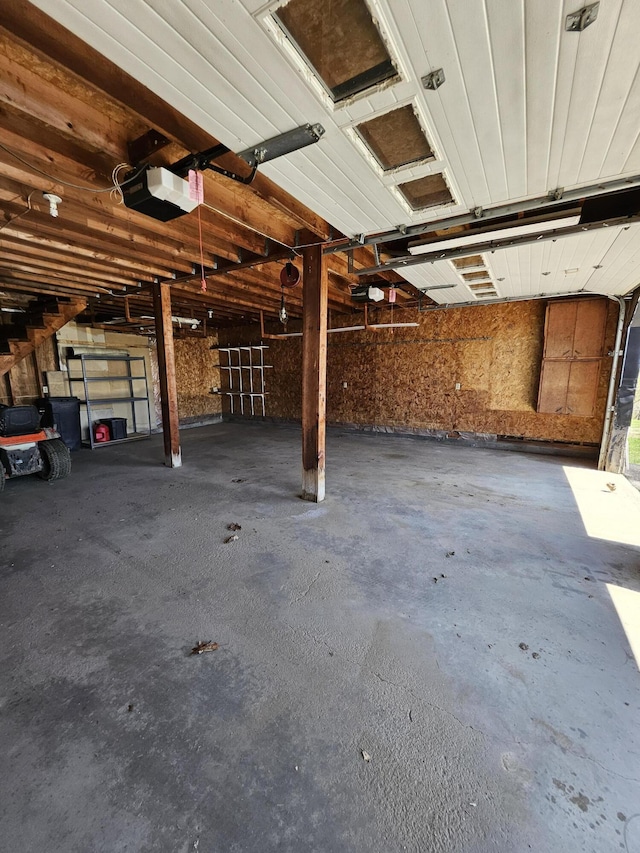 1377 Pushaw Rd, Glenburn, ME 04401 - garage with a garage door opener