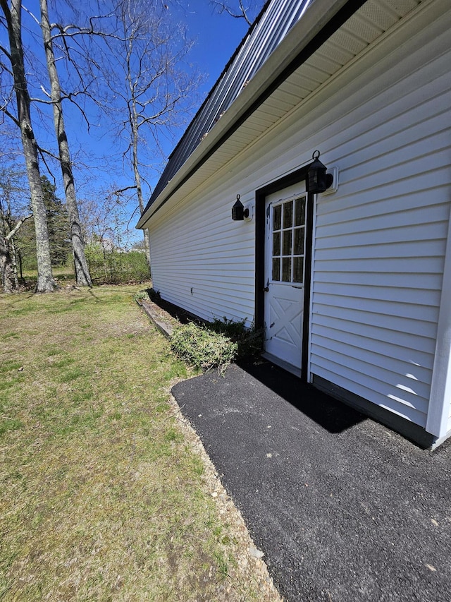 1377 Pushaw Rd, Glenburn, ME 04401 - doorway to property featuring a lawn