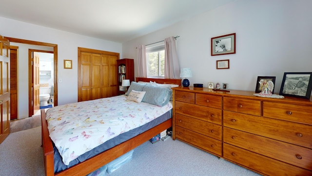 11 Beethoven Ln, Enfield, ME 04493 - bedroom featuring a closet, carpet flooring, and ensuite bathroom