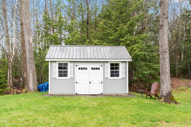 view of shed