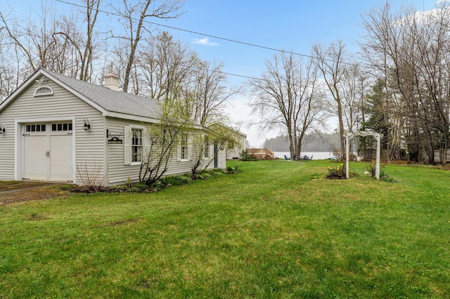 view of grassy yard