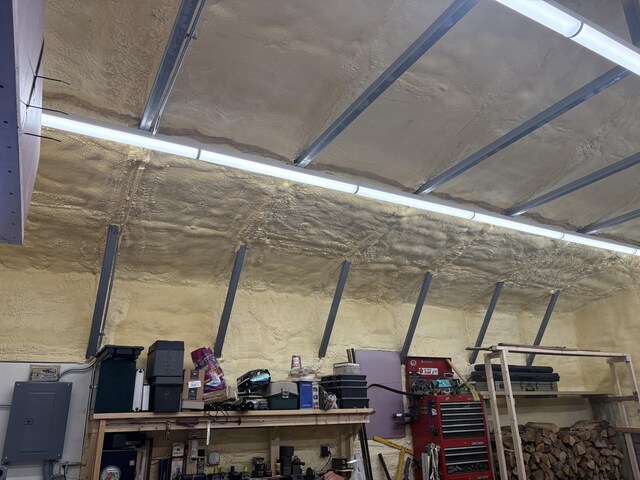 38 Deer Ridge Ln, Windsor, ME 04363 - garage featuring electric panel