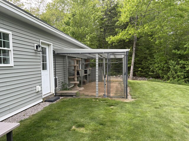 38 Deer Ridge Ln, Windsor, ME 04363 - view of green lawn with an outdoor structure