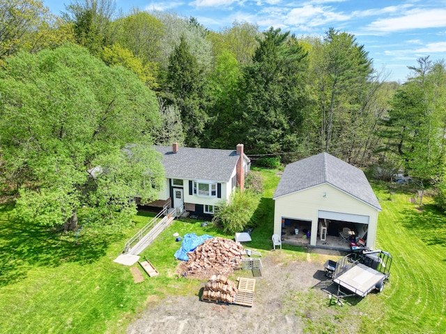 5 Skyline Dr, Chelsea, ME 04330 - aerial view of property and surrounding area featuring a forest
