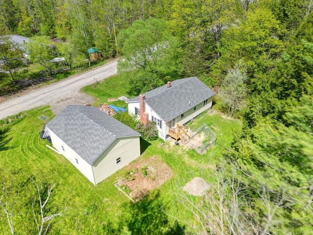 5 Skyline Dr, Chelsea, ME 04330 - aerial view of property and surrounding area featuring a forest