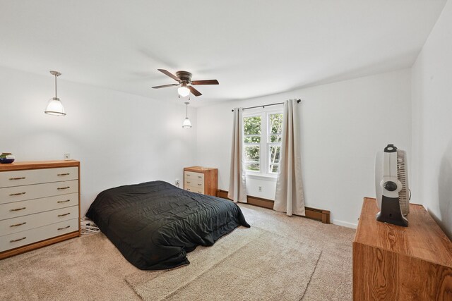 5 Skyline Dr, Chelsea, ME 04330 - bedroom with carpet, a ceiling fan, and baseboards