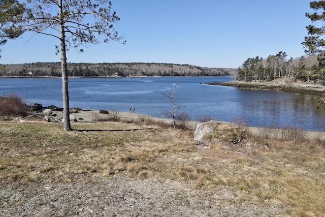 884 Surry Rd, Surry, ME 04684 - water view featuring a heavily wooded area