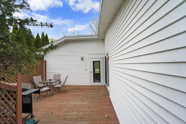 42 Sugarloaf Ln, Bangor, ME 04401 - deck with outdoor dining area