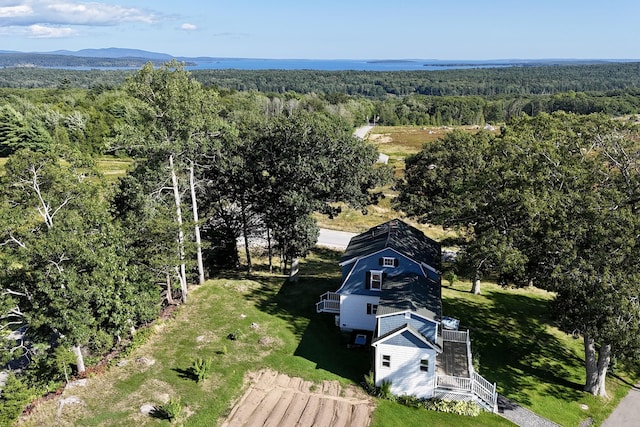 5 Polka Valley Rd, Sedgwick, ME 04676 - view from above of property with a heavily wooded area