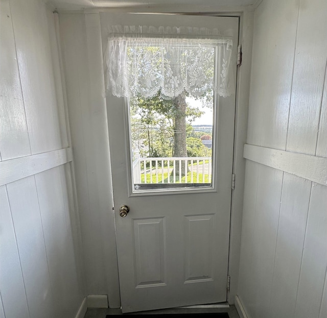 5 Polka Valley Rd, Sedgwick, ME 04676 - doorway with wooden walls