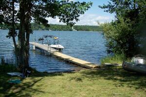 1270 Lakeview Dr Unit 11, China, ME 04358 - dock area with a water view
