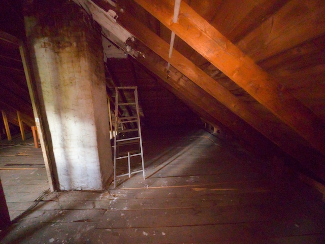view of attic
