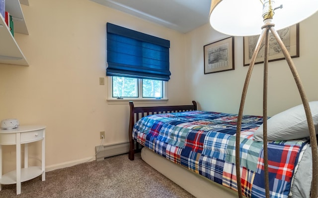 19 Brookside Dr, Falmouth, ME 04105 - carpeted bedroom with a baseboard heating unit and baseboards
