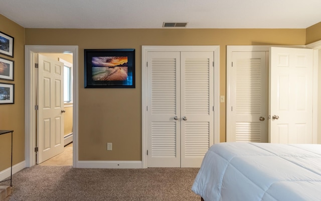 19 Brookside Dr, Falmouth, ME 04105 - bedroom featuring light carpet, baseboards, and baseboard heating