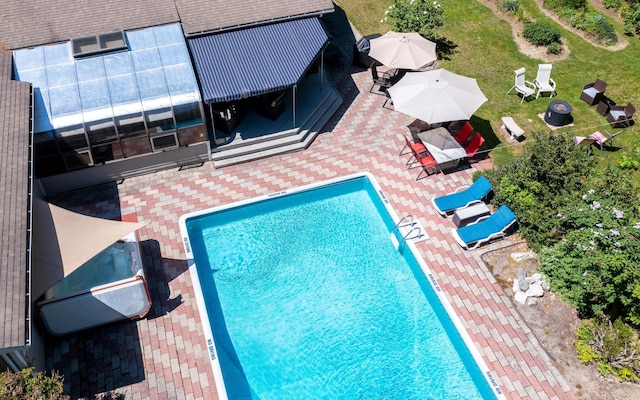 19 Brookside Dr, Falmouth, ME 04105 - view of pool featuring a patio area