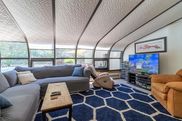 19 Brookside Dr, Falmouth, ME 04105 - living room featuring vaulted ceiling