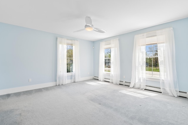246 Coombs Rd, Brunswick, ME 04011 - carpeted empty room featuring baseboards and ceiling fan