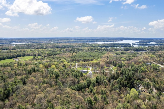 246 Coombs Rd, Brunswick, ME 04011 - aerial view of a heavily wooded area and a large body of water