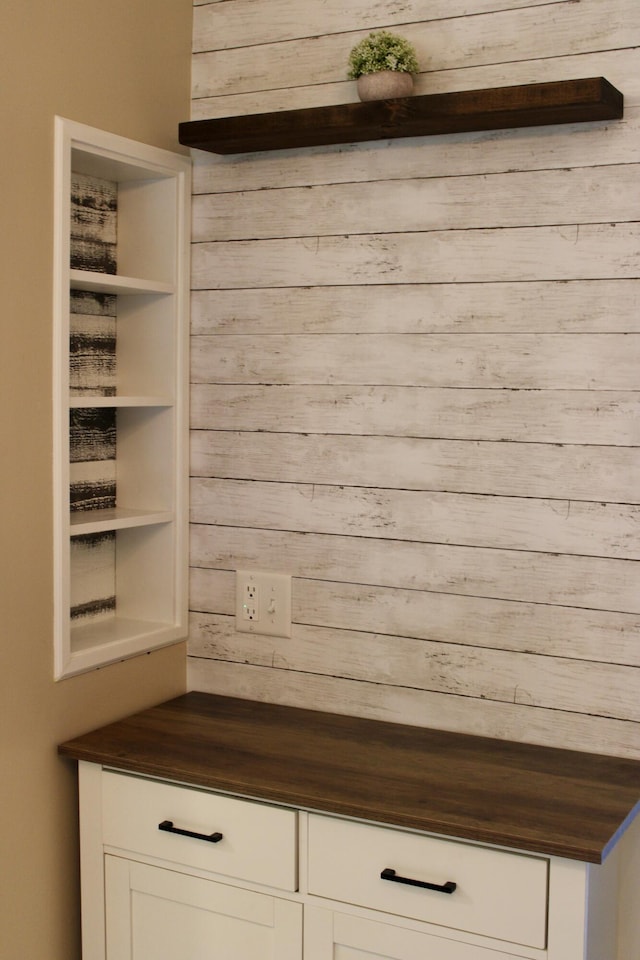 74 Fields Pond Rd, Holden, ME 04429 - mudroom featuring wooden walls