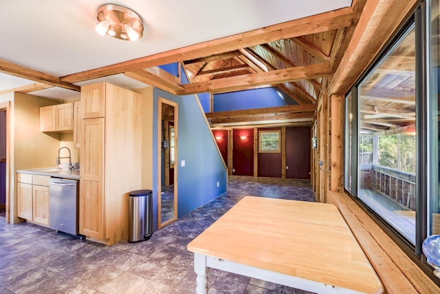 40 Birch Way, Stetson, ME 04488 - corridor with beam ceiling