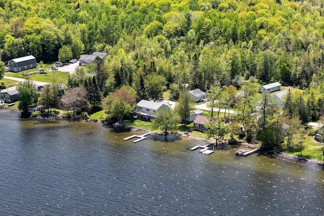 117 Pinkhams Cove Rd, Belgrade, ME 04917 - aerial view of a heavily wooded area and a large body of water