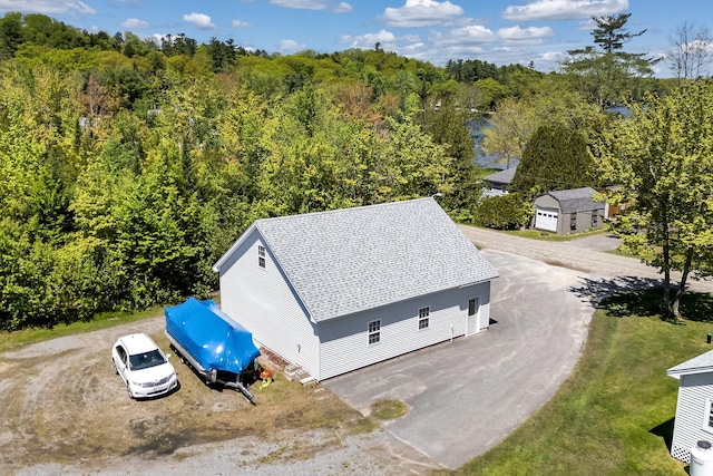 117 Pinkhams Cove Rd, Belgrade, ME 04917 - aerial view of property and surrounding area with a heavily wooded area