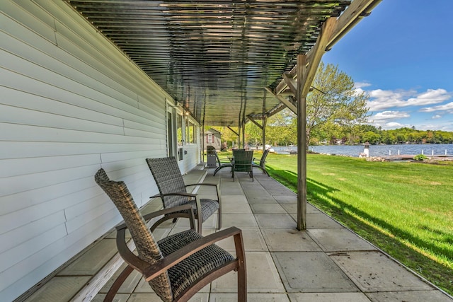 117 Pinkhams Cove Rd, Belgrade, ME 04917 - view of patio with a water view