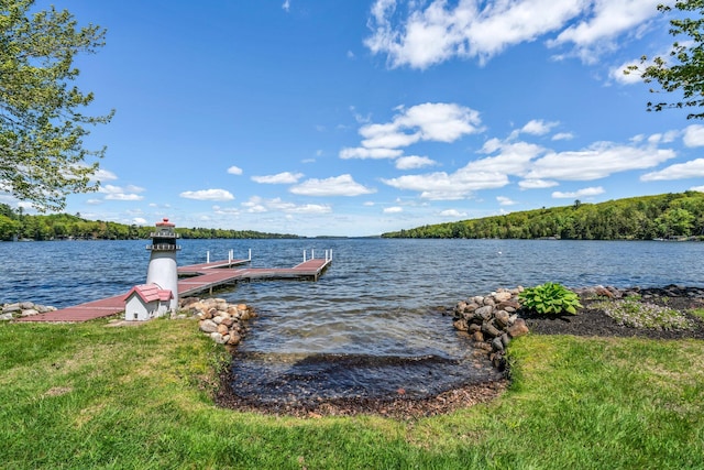 117 Pinkhams Cove Rd, Belgrade, ME 04917 - dock featuring a water view
