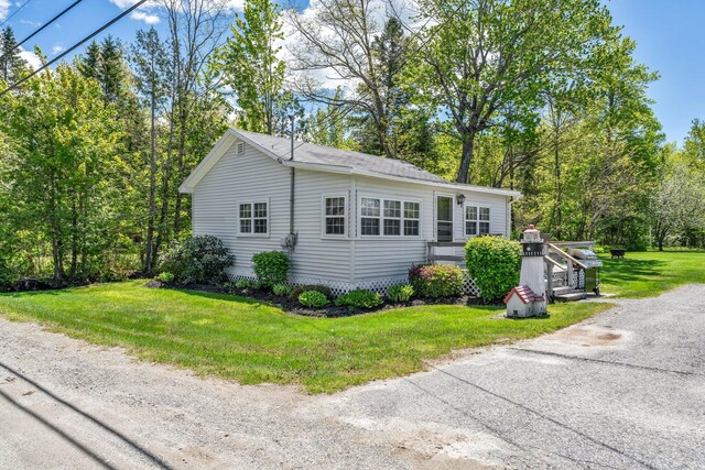 117 Pinkhams Cove Rd, Belgrade, ME 04917 - view of front of home featuring a front lawn