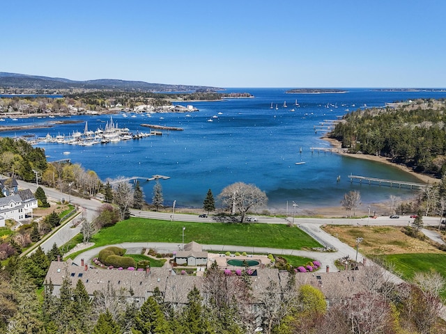 bird's eye view of a large body of water