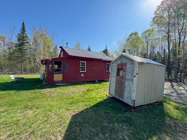 view of shed